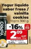 Oferta de Yogur líquido sabor fresa / vainilla cookies por 2,09€ en La Plaza de DIA
