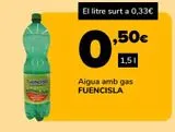 Oferta de Agua con gas FUENCISLA por 0,5€ en Supeco