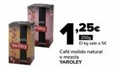 Oferta de Café molido natural o mezcla YAROLEY por 1,25€ en Supeco