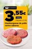 Oferta de Hamburguesa de pollo varios sabores por 3,55€ en Supeco