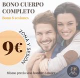 Oferta de BONO CUERPO COMPLETO  Bono 8 sesiones  ZONA  9€  Y  SESIÓN  Mismo precio seas hombre o mujer   en Centros Único