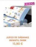 Oferta de ¡NUEVO!  JUEGO DE SÁBANAS INFANTIL FARM  15,90 €  por 15,9€ en Revitex