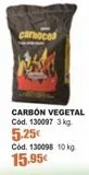 Oferta de Carbón vegetal por 5,25€ en Ferrcash