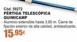 Oferta de Pértiga telescópica por 15,95€ en Ferrcash
