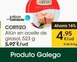 Oferta de Atún en aceite de girasol Cortizo por 4,95€ en Eroski