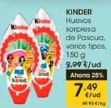 Oferta de Huevo de chocolate Kinder por 7,49€ en Eroski