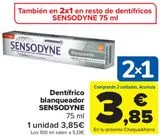 Oferta de Dentífrico blanqueador SENSODYNE por 3,85€ en Carrefour Market