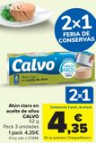 Oferta de Atún claro en aceite de oliva CALVO por 4,35€ en Carrefour Market
