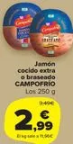 Oferta de Jamón cocido extra o braseado CAMPOFRÍO por 2,99€ en Carrefour Market