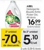 Oferta de ARIEL Detergenter liquido Extra  Poder Oxi. 40 dosis  16,99  €/ud 0.43 €/dosis  en Eroski