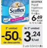 Oferta de Papel higiénico Scottex en Eroski