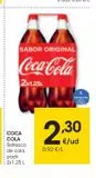 Oferta de COCA COLA Refresco de cola pack 2x1,25 L por 2,3€ en Eroski