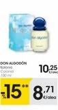 Oferta de DON ALGODON Colonia 100 ml por 10,25€ en Eroski