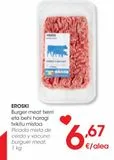 Oferta de EROSKI Picada mixta de cerdo y vacuno burguer meat 1 Kg por 6,67€ en Eroski