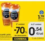 Oferta de CAFFE LATTE Kaiku caffé latte caramelo 230 ml por 1,79€ en Eroski