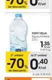 Oferta de Agua Font Vella en Eroski