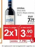 Oferta de *  OTONAL  OTONAL Vino tinto D.O.C. Rioja crianza 75 cl  en Eroski