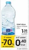 Oferta de Agua mineral Font Vella por 1,35€ en Eroski