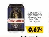 Oferta de Cerveza Cruzcampo en Supermercados Piedra