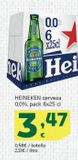 Oferta de Cerveza sin alcohol Heineken por 3,47€ en HiperDino