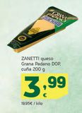 Oferta de Queso parmesano Zanetti por 3,99€ en HiperDino