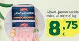 Oferta de Jamón cocido extra Argal por 8,75€ en HiperDino