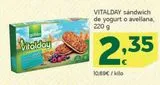 Oferta de Helado sandwich vitalday por 2,35€ en HiperDino