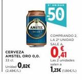 Oferta de Cerveza Amstel en Hipercor