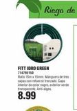 Oferta de FITT IDRO GREEN 714795150  Rollo 15m x 15mm. Manguera de tres capas con refuerzo trenzado. Capa interior de color negro, exterior verde transparente. Anti-algas.  8.99  en Coinfer