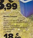Oferta de Nevera campos  por 18,99€ en Carrefour