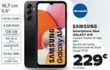Oferta de SAMSUNG Smartphone libre GALAXY A14  por 229€ en Carrefour