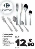 Oferta de Cubertería Carrefour Home por 12,9€ en Carrefour