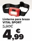 Oferta de Linterna para brazo VITAL SPORT  por 4,99€ en Carrefour