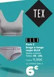 Oferta de PACK 2 Braga o tanga mujer ELLE  por 11,99€ en Carrefour