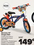 Oferta de Bicicleta 14'' Dragon Ball  por 149€ en Carrefour
