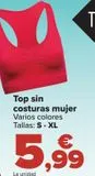 Oferta de Top sin costuras mujer  por 5,99€ en Carrefour