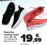 Oferta de Deportivo running mujer  por 19,99€ en Carrefour