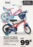 Oferta de Bicicicleta 12'' Speed, Fantasy o Unicornio  por 99€ en Carrefour