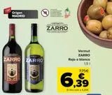 Oferta de Vermut ZARRO Rojo o blanco  por 6,39€ en Carrefour