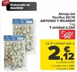 Oferta de Almeja del Pacífico 50/70 ANTONIO Y RICARDO por 4,25€ en Carrefour