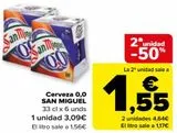 Oferta de Cerveza 0,0 SAN MIGUEL  por 3,09€ en Carrefour