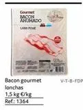 Oferta de Gourmet BACON AHUMADO  LARD FUME  Bacon gourmet  lonchas  1,5 kg €/kg Ref.: 1364  13Tao  V-T-B-FDP  en Gros Mercat