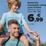 Oferta de Camiseta estampada manga corta hombre  por 6,99€ en Carrefour
