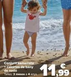 Oferta de Conjunto camiseta + culetín bebé  por 11,99€ en Carrefour