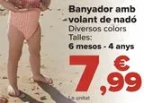 Oferta de Bañador con volante bebé  por 7,99€ en Carrefour