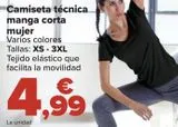Oferta de Camiseta técnica sin mangas o manga corta mujer  por 4,99€ en Carrefour