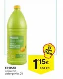 Oferta de Lejía con detergente eroski por 1,15€ en Caprabo