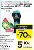 Oferta de Detergente Ariel por 16,99€ en Caprabo