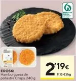 Oferta de Hamburguesas de pollo eroski por 2,19€ en Caprabo