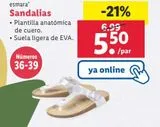 Oferta de Sandalias esmara por 5,5€ en Lidl